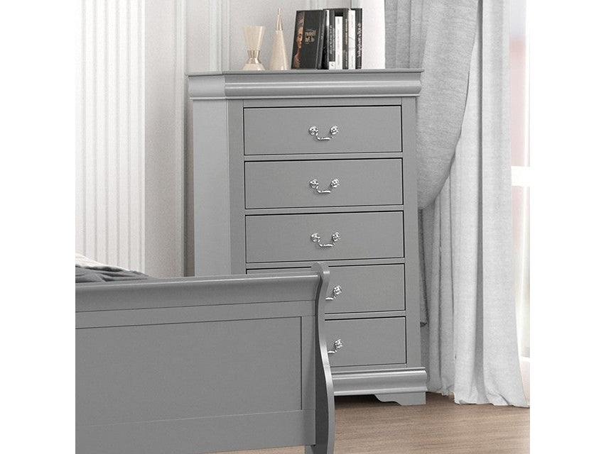 Louis Philippe Gray Chest - Ornate Home