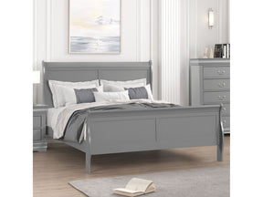 Louis Philippe Gray Queen Bed - Ornate Home