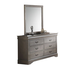 Louis Philippe III Antique Gray Mirror - Ornate Home