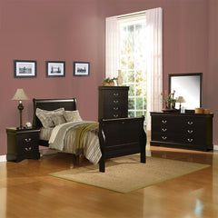 Louis Philippe III Black Dresser - Ornate Home