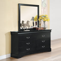 Louis Philippe III Black Dresser - Ornate Home