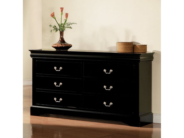 Louis Philippe III Black Dresser - Ornate Home