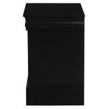 Louis Philippe III Black Nightstand - Ornate Home