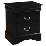 Louis Philippe III Black Nightstand - Ornate Home
