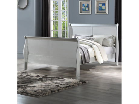 Louis Philippe III Pearl White Eastern King Bed - Ornate Home