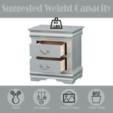 Louis Philippe III Platinum Nightstand - Ornate Home
