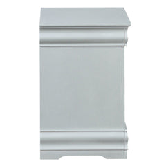 Louis Philippe III Platinum Nightstand - Ornate Home