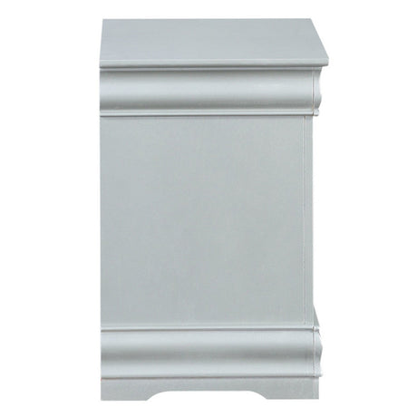 Louis Philippe III Platinum Nightstand - Ornate Home
