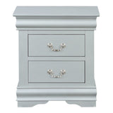 Louis Philippe III Platinum Nightstand - Ornate Home