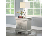 Louis Philippe III Platinum Nightstand - Ornate Home