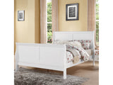 Louis Philippe III White Eastern King Bed - Ornate Home