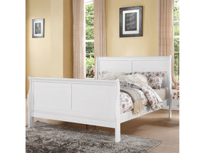 Louis Philippe III White Eastern King Bed - Ornate Home