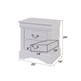 Louis Philippe III White Nightstand - Ornate Home