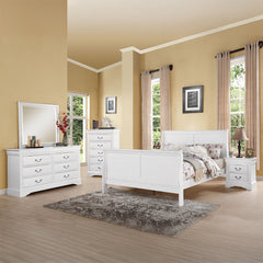 Louis Philippe III White Nightstand - Ornate Home