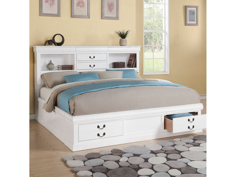 Louis Philippe III White Queen Bed - Ornate Home