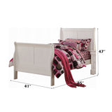 Louis Philippe III White Twin Bed - Ornate Home