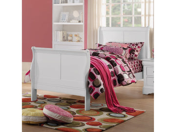 Louis Philippe III White Twin Bed - Ornate Home