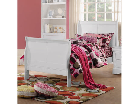 Louis Philippe III White Twin Bed - Ornate Home