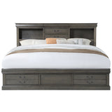 Louis Philippe IiI Dark Gray Eastern King Bed - Ornate Home