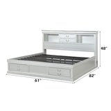 Louis Philippe IiI Platinum Queen Bed - Ornate Home