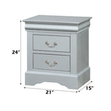 Louis Philippe Platinum Nightstand - Ornate Home