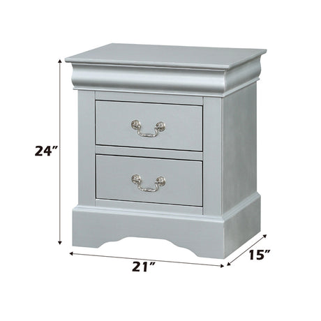 Louis Philippe Platinum Nightstand - Ornate Home