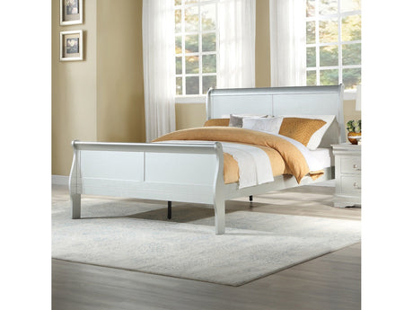 Louis Philippe Platinum Queen Bed - Ornate Home