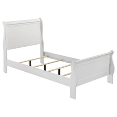 Louis Philippe White 4-piece Twin Bedroom Set - Ornate Home
