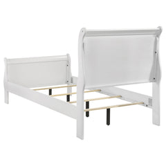 Louis Philippe White 4-piece Twin Bedroom Set - Ornate Home