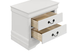 Louis Philippe White 4-piece Twin Bedroom Set - Ornate Home