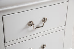 Louis Philippe White 5 Pc. Queen Bedroom Set w/ Chest - Ornate Home