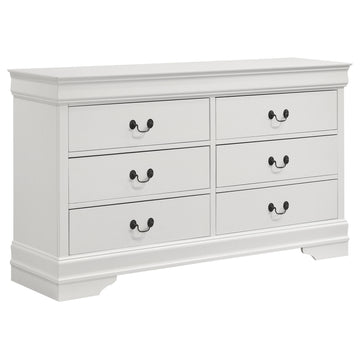 Louis Philippe White 5-piece  Full Bedroom Set - Ornate Home