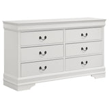 Louis Philippe White 5-pieceTwin Bedroom Set - Ornate Home