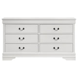 Louis Philippe White  6-drawer Dresser - Ornate Home