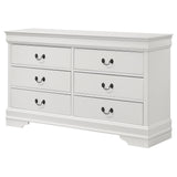 Louis Philippe White  6-drawer Dresser - Ornate Home