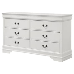 Louis Philippe White  6-drawer Dresser - Ornate Home
