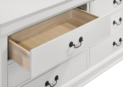 Louis Philippe White  6-drawer Dresser - Ornate Home