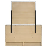 Louis Philippe White 6-drawer Dresser and Mirror - Ornate Home