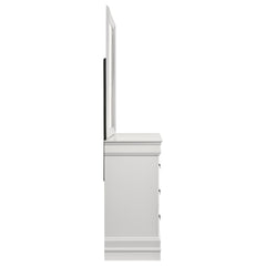 Louis Philippe White 6-drawer Dresser and Mirror - Ornate Home