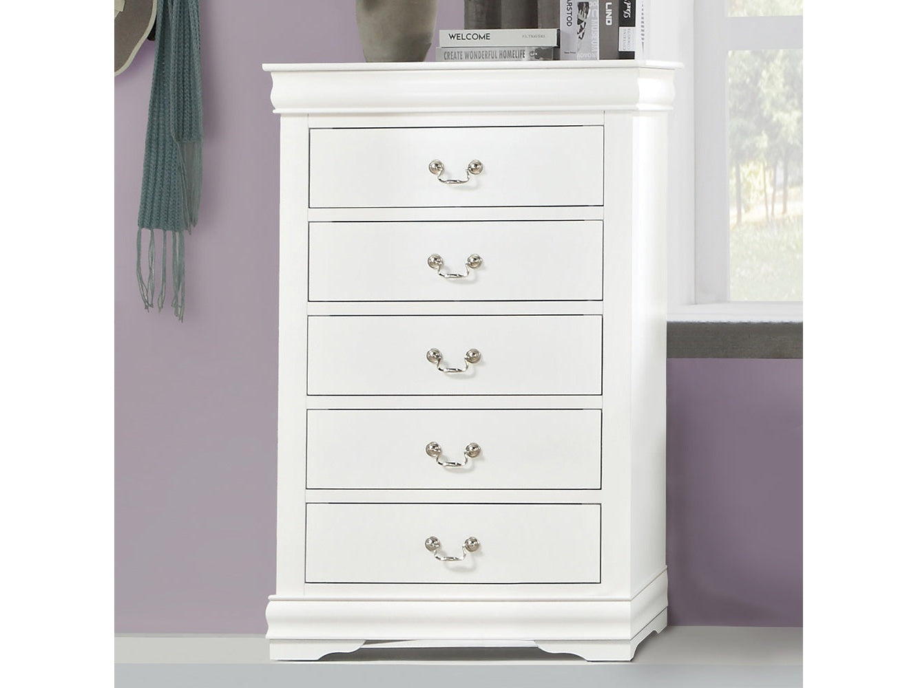 Louis Philippe White Chest - Ornate Home