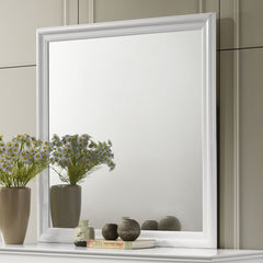 Louis Philippe White Dresser Mirror - Ornate Home
