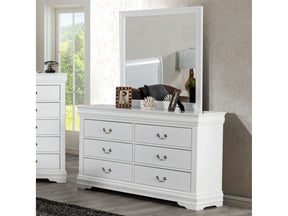 Louis Philippe White 5 Pc. Queen Bedroom Set w/ Chest - Ornate Home