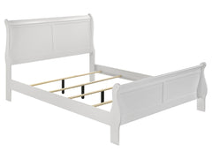 Louis Philippe White Full Sleigh Bed - Ornate Home