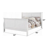 Louis Philippe White III Queen Bed - Ornate Home