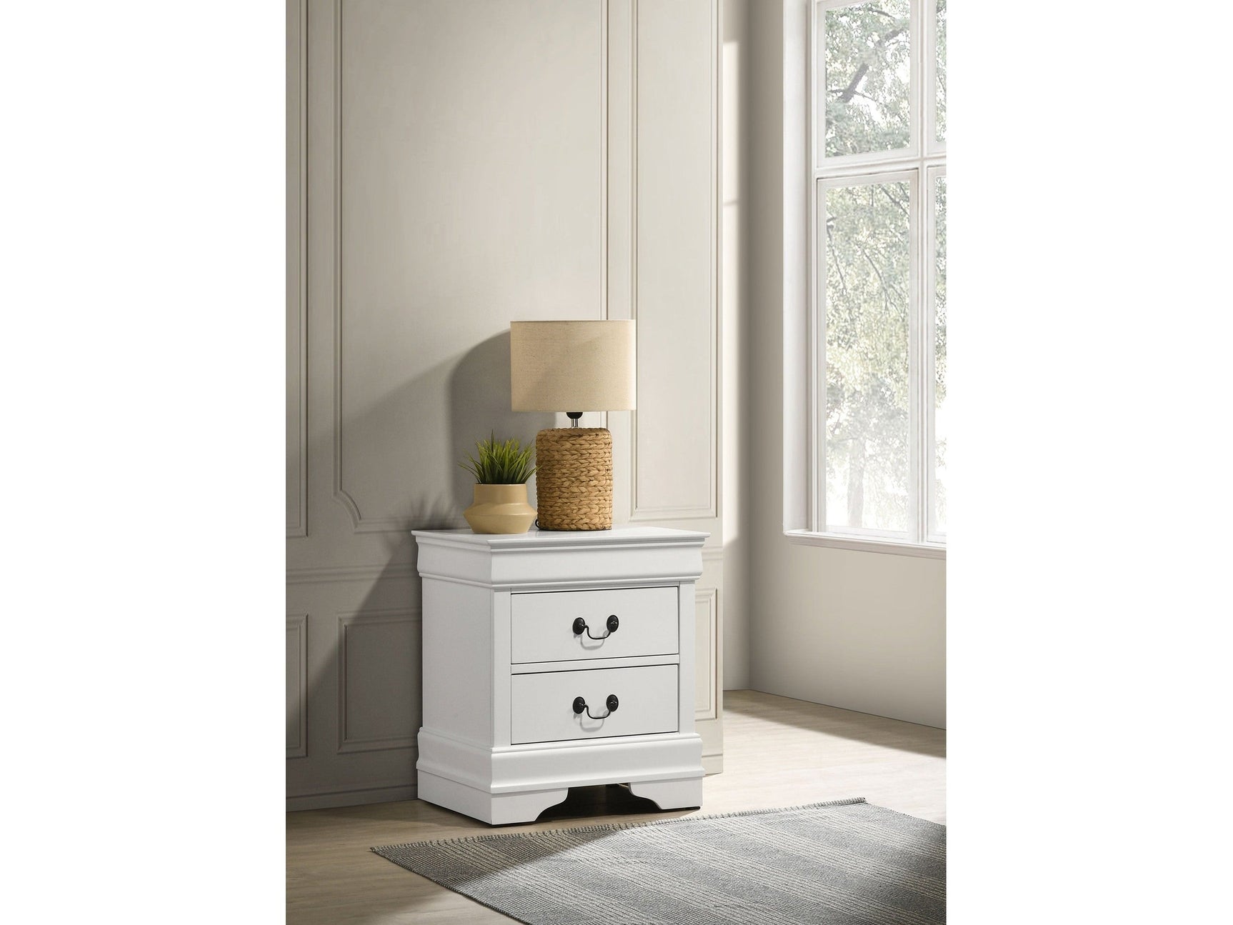 Louis Philippe White Nightstand - Ornate Home