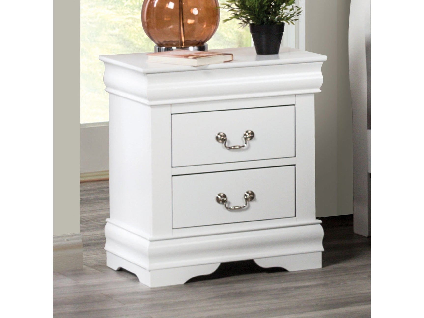 Louis Philippe White Nightstand - Ornate Home