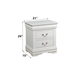 Louis Philippe White Nightstand - Ornate Home