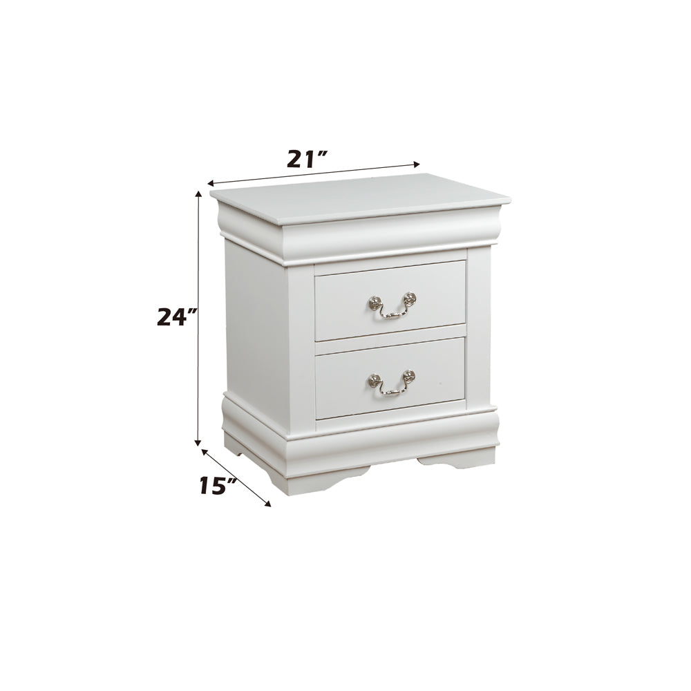 Louis Philippe White Nightstand - Ornate Home