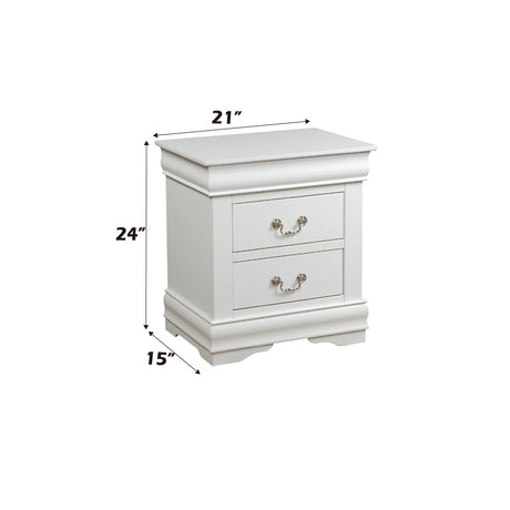 Louis Philippe White Nightstand - Ornate Home