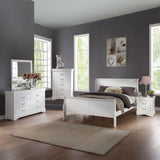 Louis Philippe White Queen Bed - Ornate Home